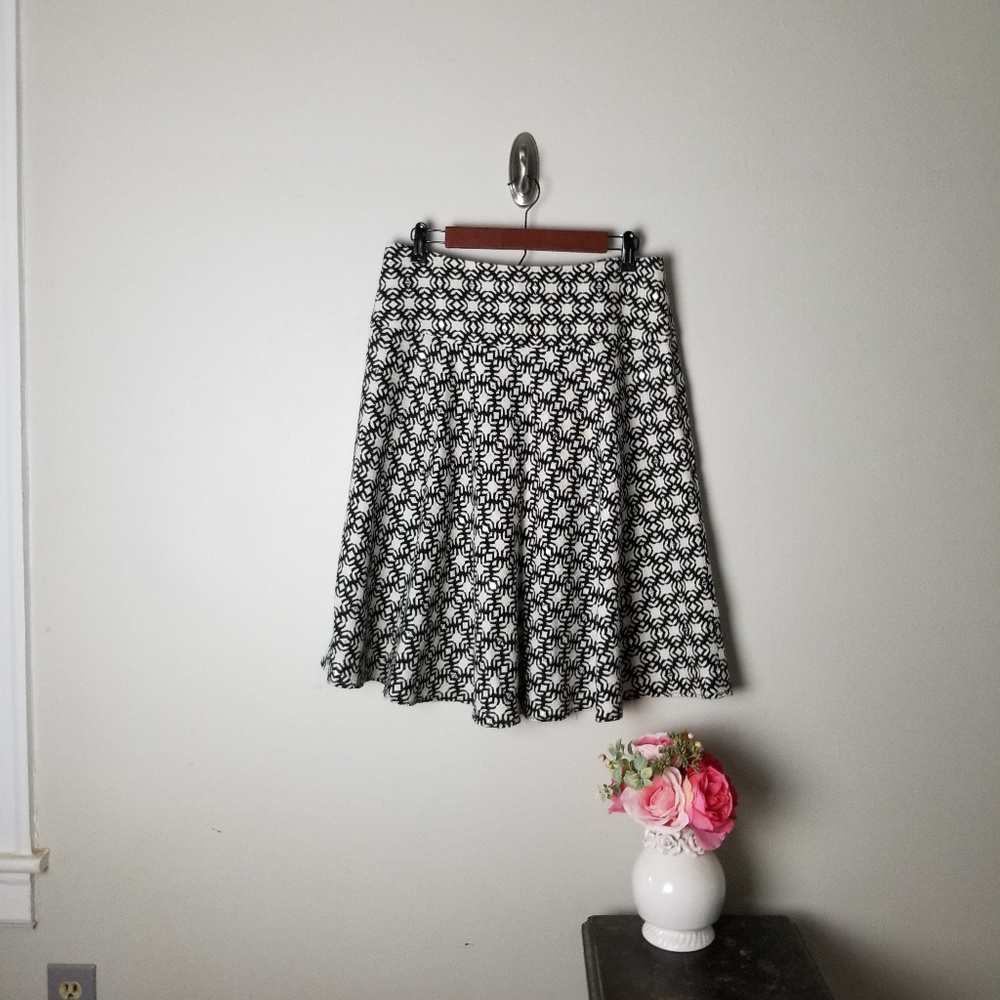 {the limited} black & cream medallion skirt